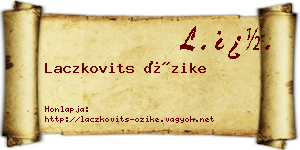 Laczkovits Őzike névjegykártya